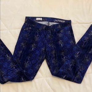 Low rise gap 1969 velour jeans